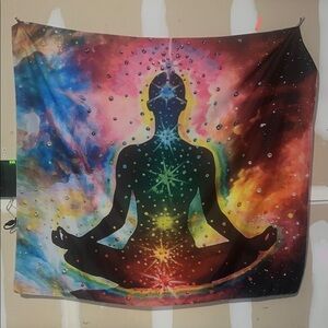 Mystical Multicolor Meditation Tapestry